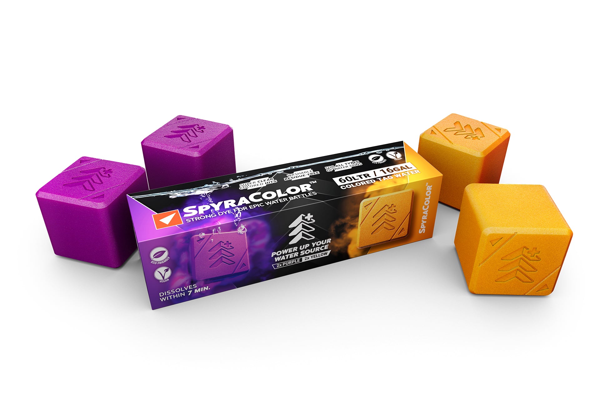 SpyraColor cuburi colorate apa albastru-rosu distractie