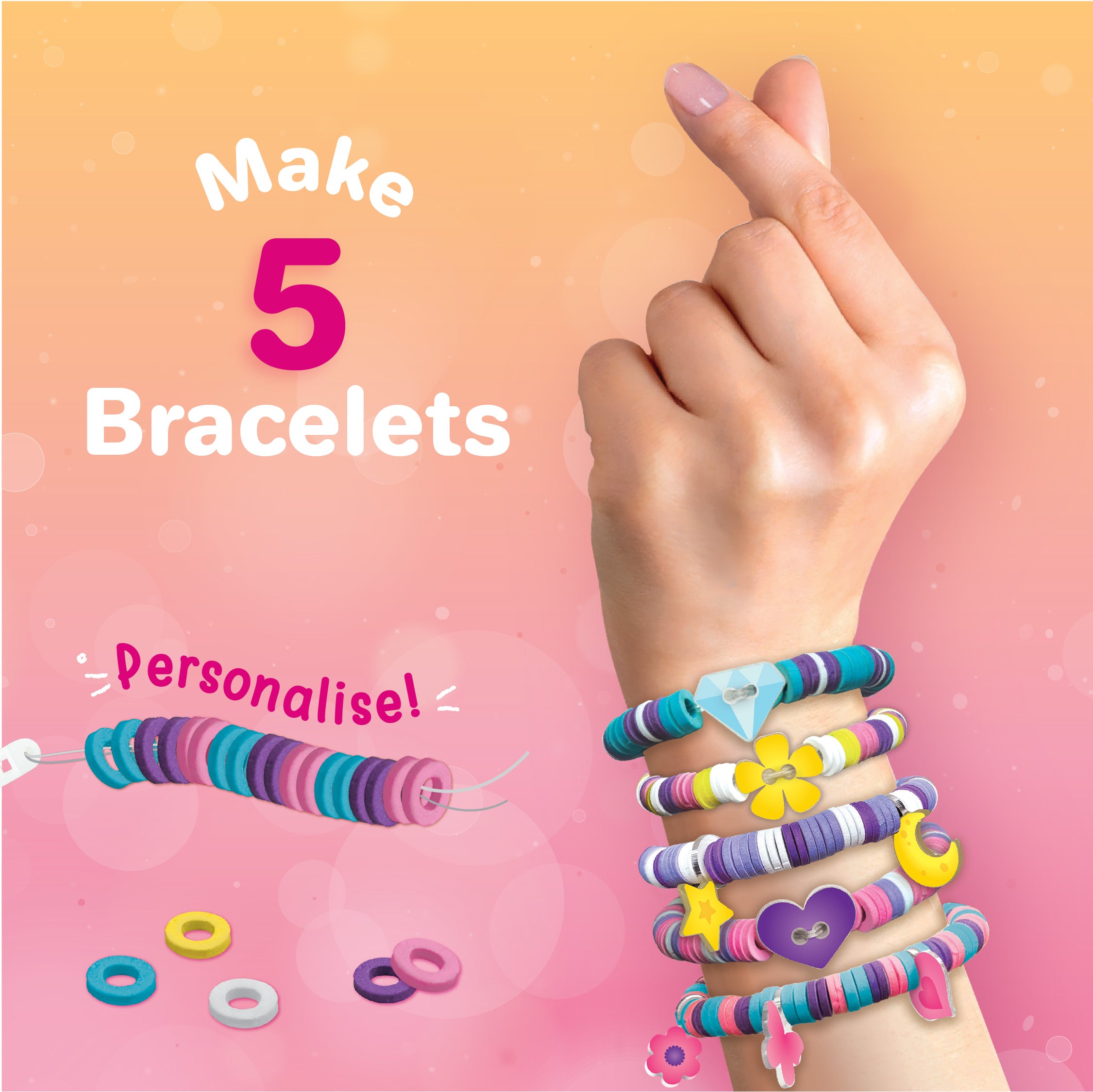 Imagimake Glam Bands set bratari 6 kituri 5 ani+