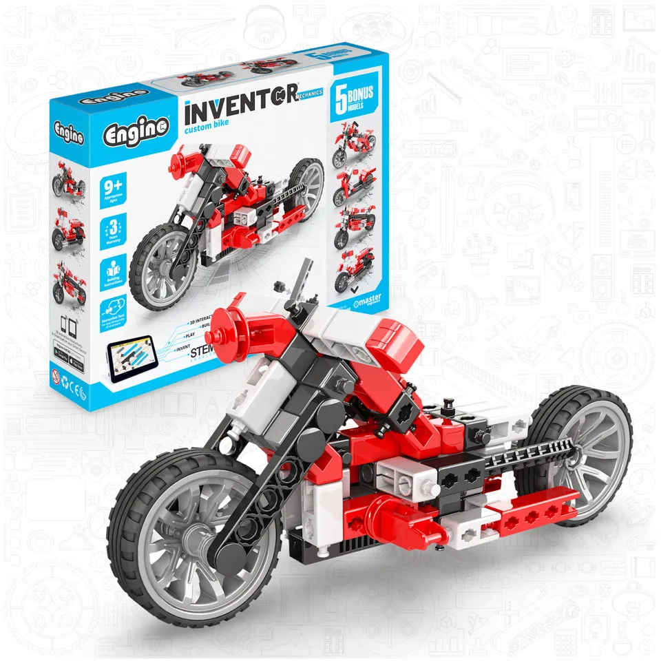 Engino Inventor Mechanics Custom Bike set 5 modele 9+ ani