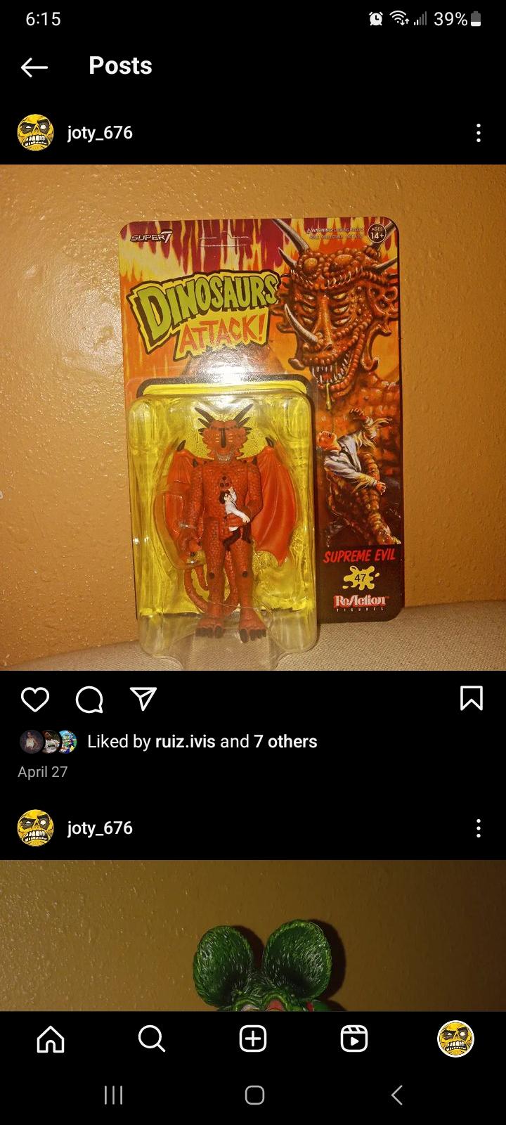 Super7 ReAction Dinosaurs Attack Supreme Evil figurina rosie