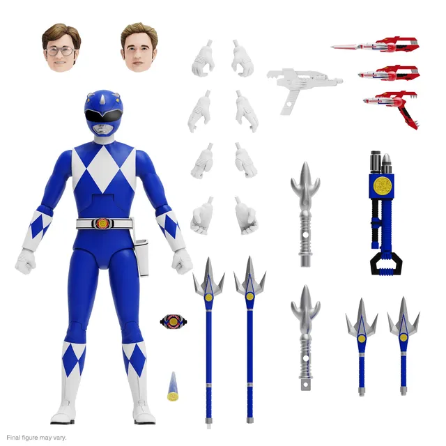 Super7 Power Rangers ULTIMATES Wave 3 Blue Ranger figurina 18cm