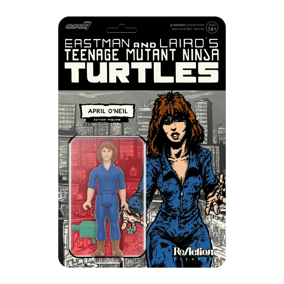 Super7 TMNT ReAction April O'Neil figurina benzi desenate 9,5 cm