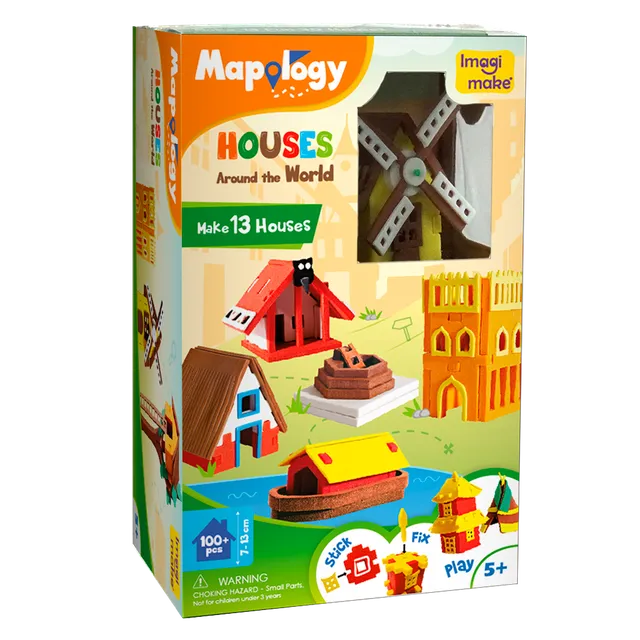 Imagimake Mapology Houses puzzle 3D 13 case 5 ani+