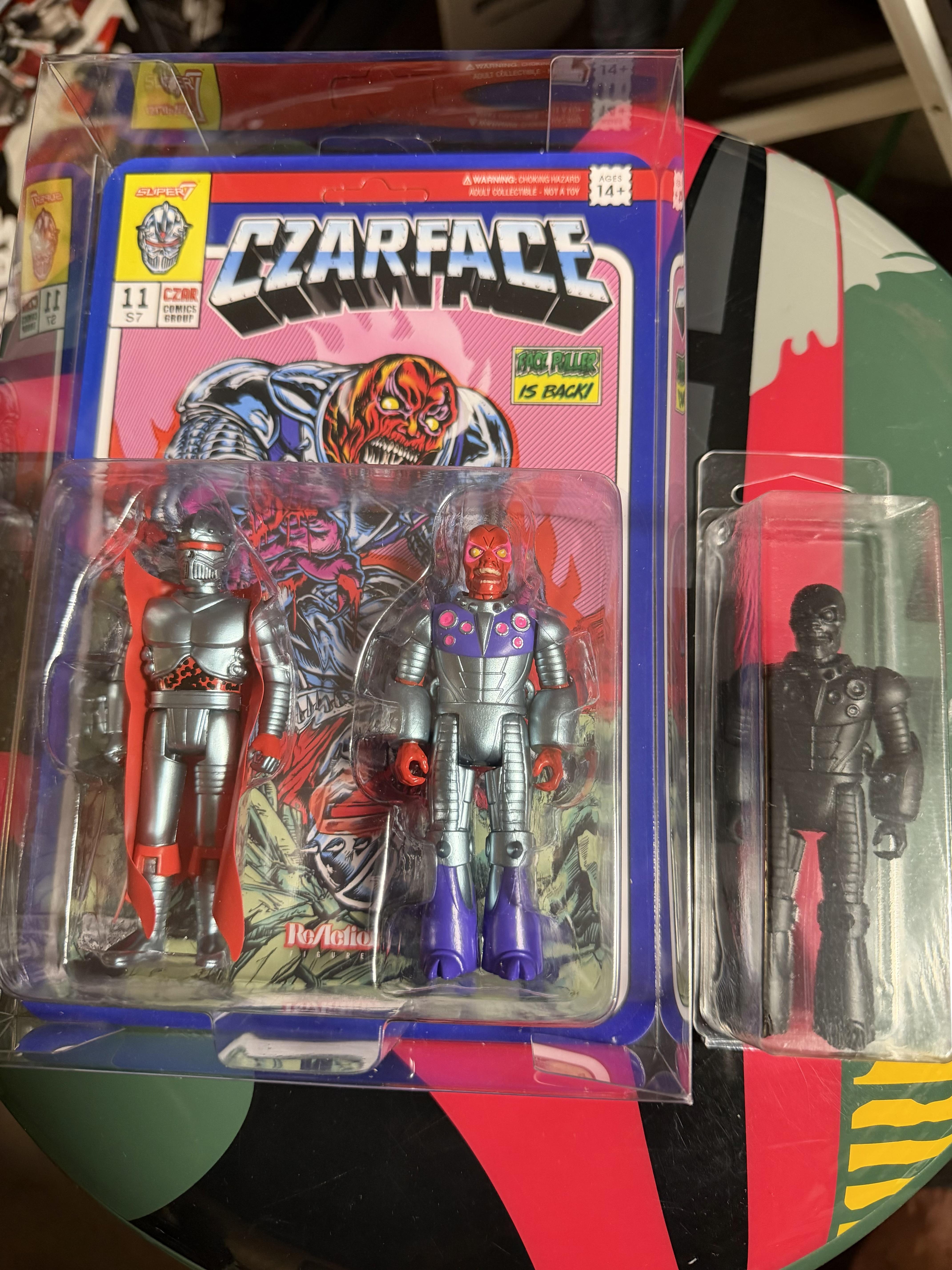 Super7 ReAction Czarface Frankie Pulitzer figurine set 2 buc metalizat