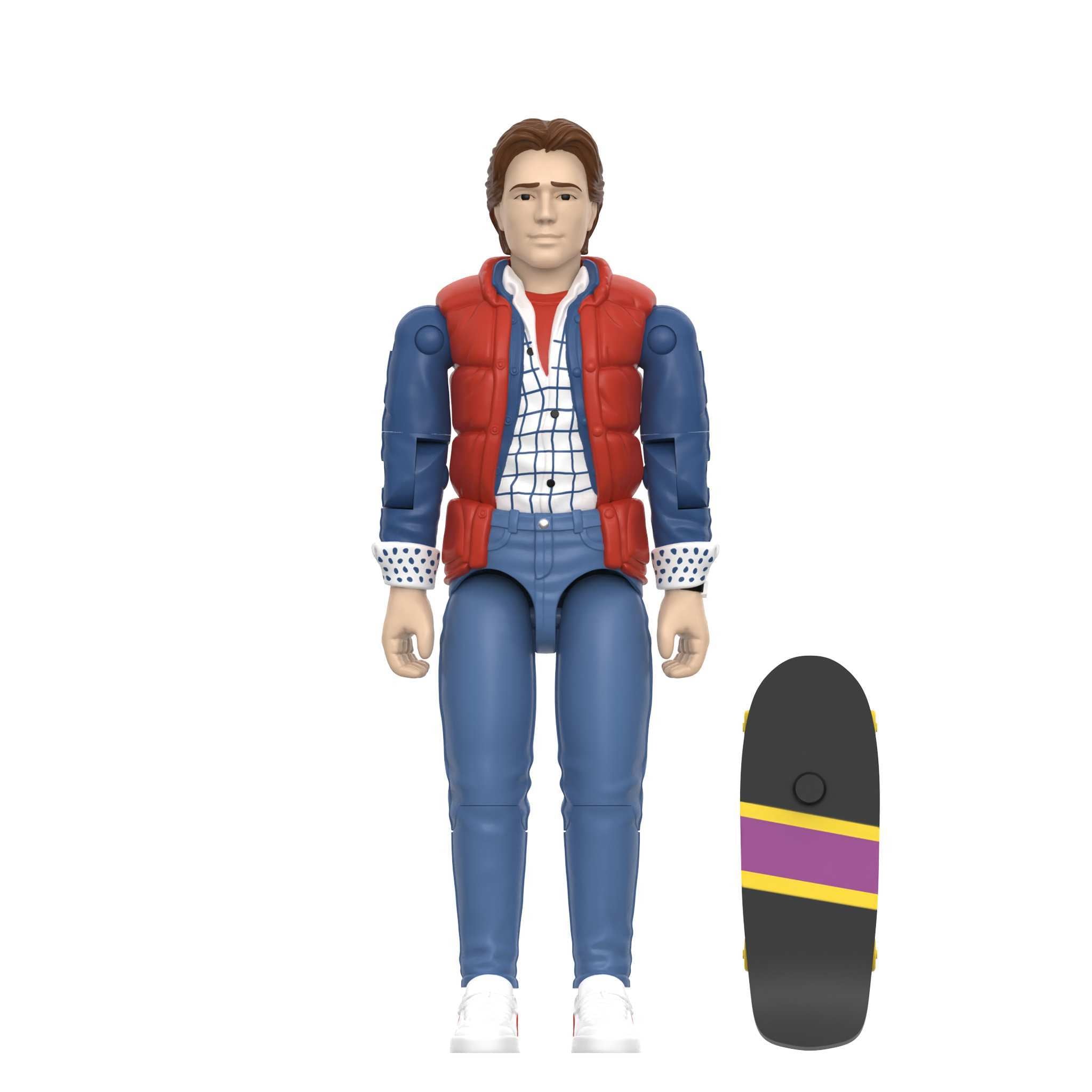 Super7 Marty McFly 85 figurina ReAction+ skateboard