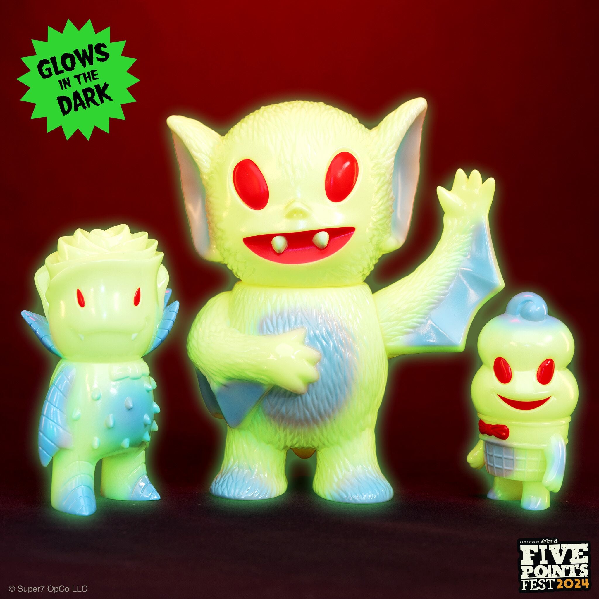 Super7 Kandy Kaiju Carlton Glow figurină vinyl 3 inch