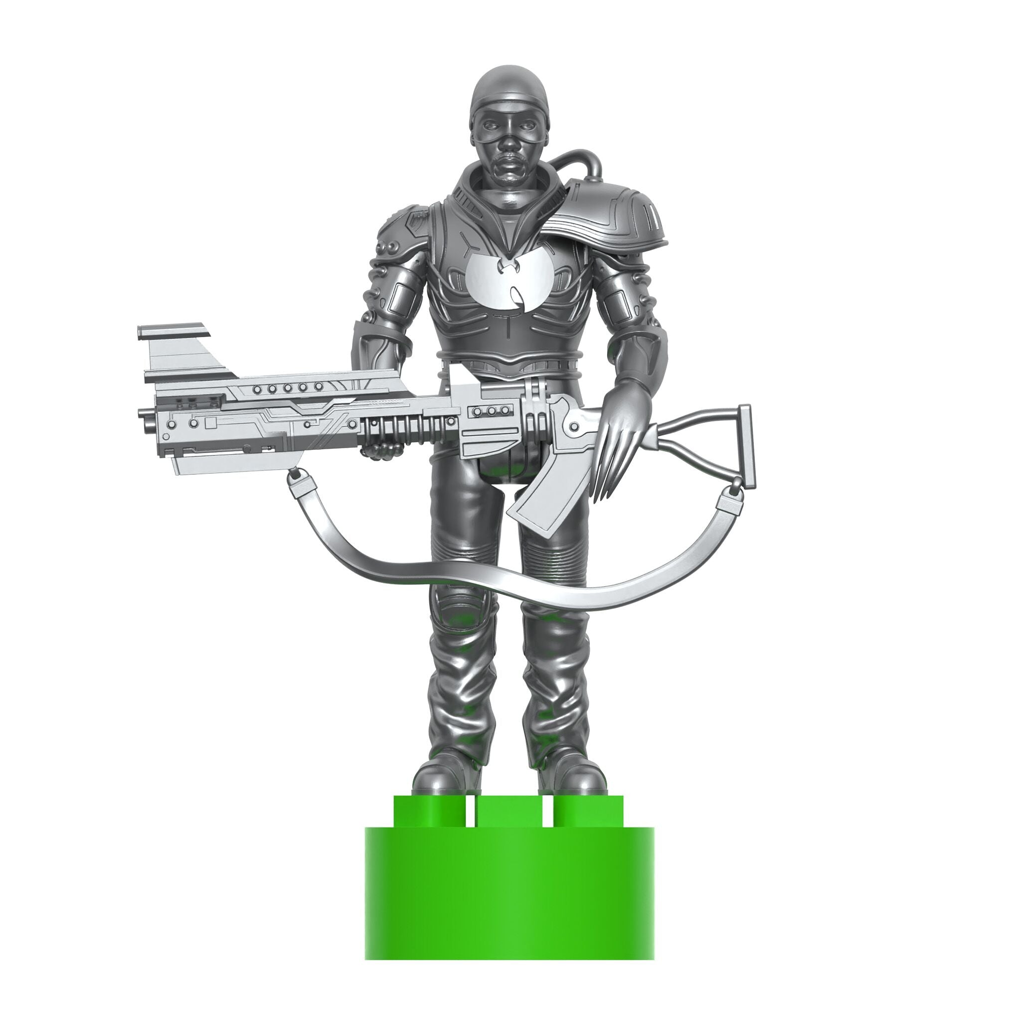 Super7 ReAction Bobby Digital Metallic Silver set figurina disc