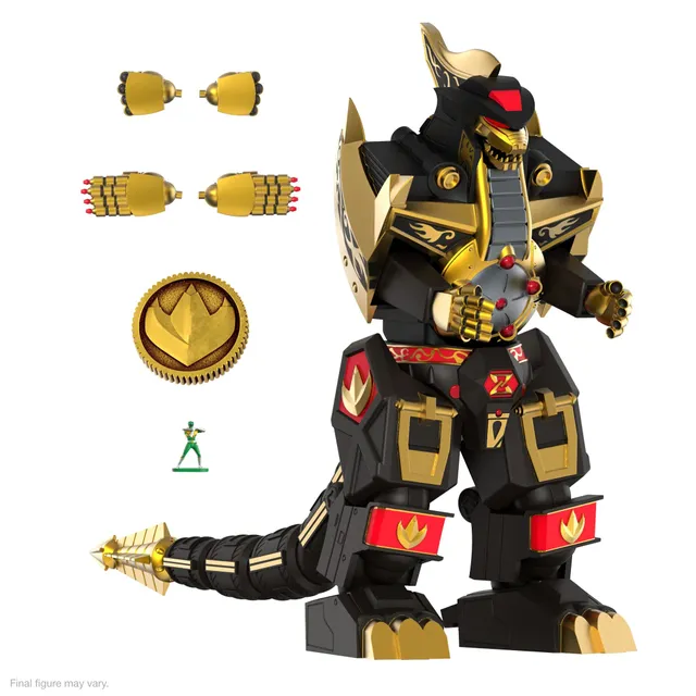 Super7 Power Rangers Ultimates figurină DragonZord Black Gold 23cm