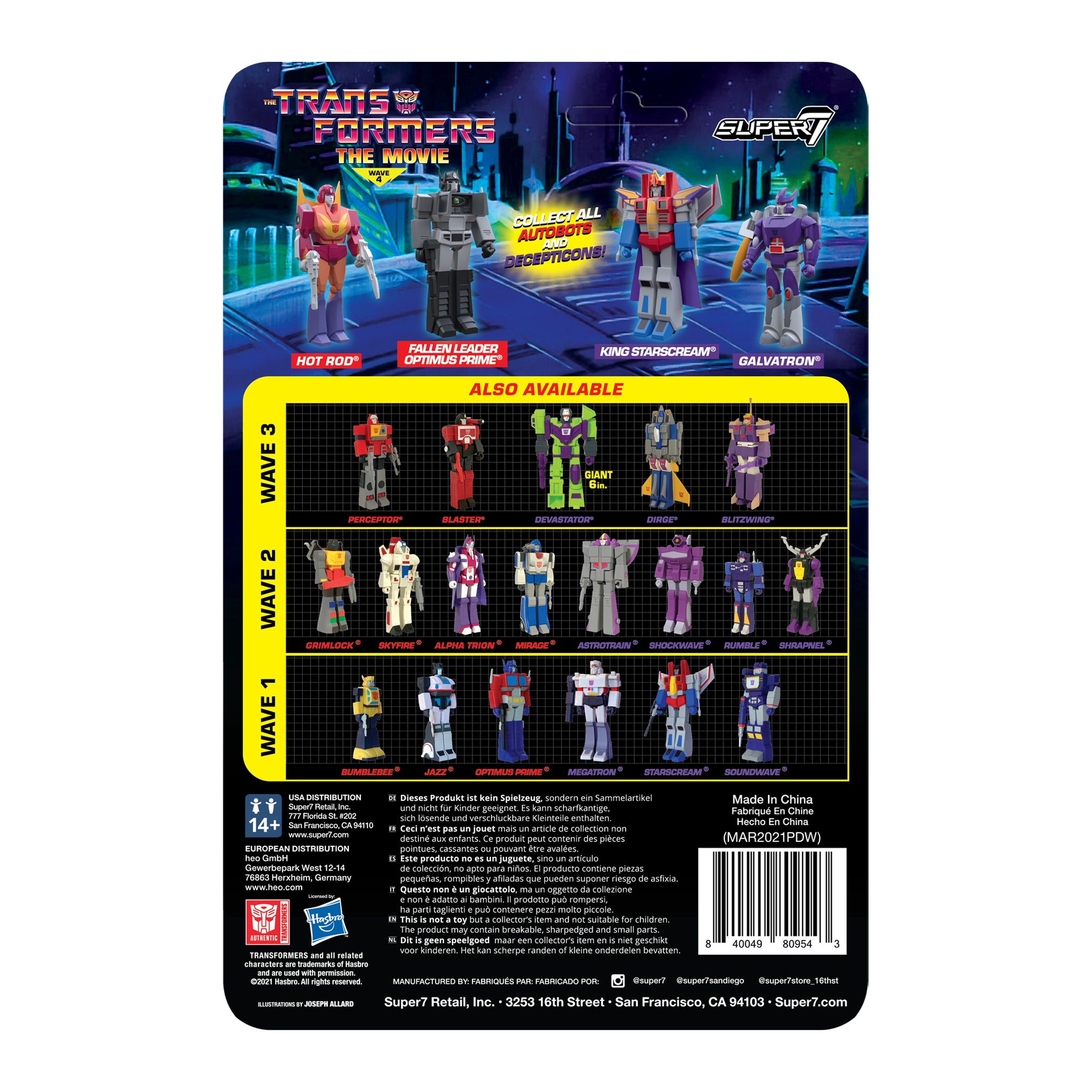 Super7 Transformers ReAction Wave 4 figurina King Starscream
