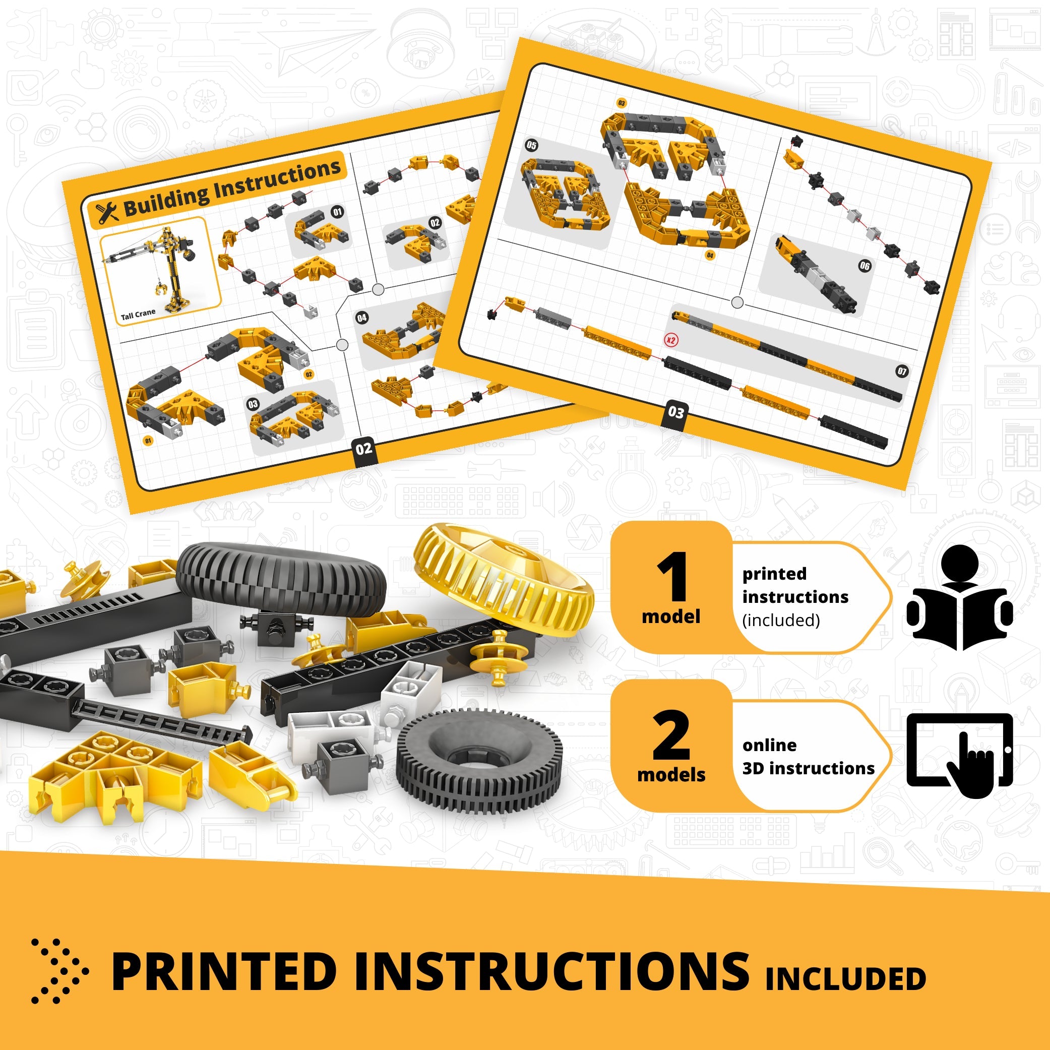 Engino Creative Builder macara set construcție motorizat 6+ ani