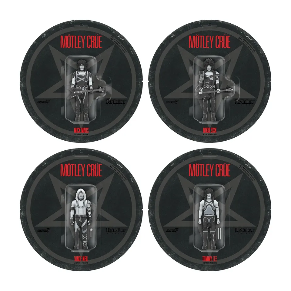 Super7 Motley Crue ReAction Shout At The Devil set 4 figurine
