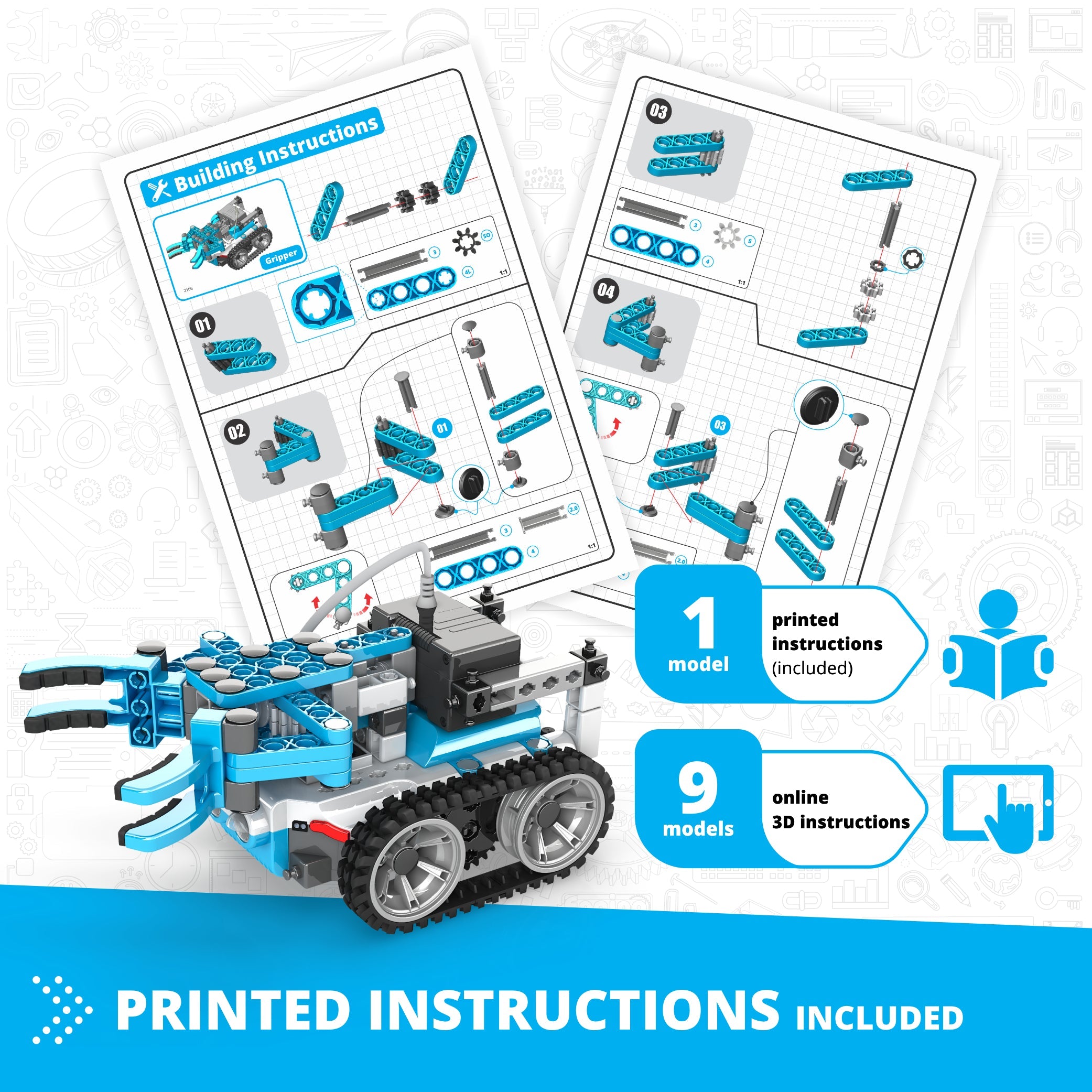 Engino Inventor Robotized GinoBot robot programabil 10 modele 9+