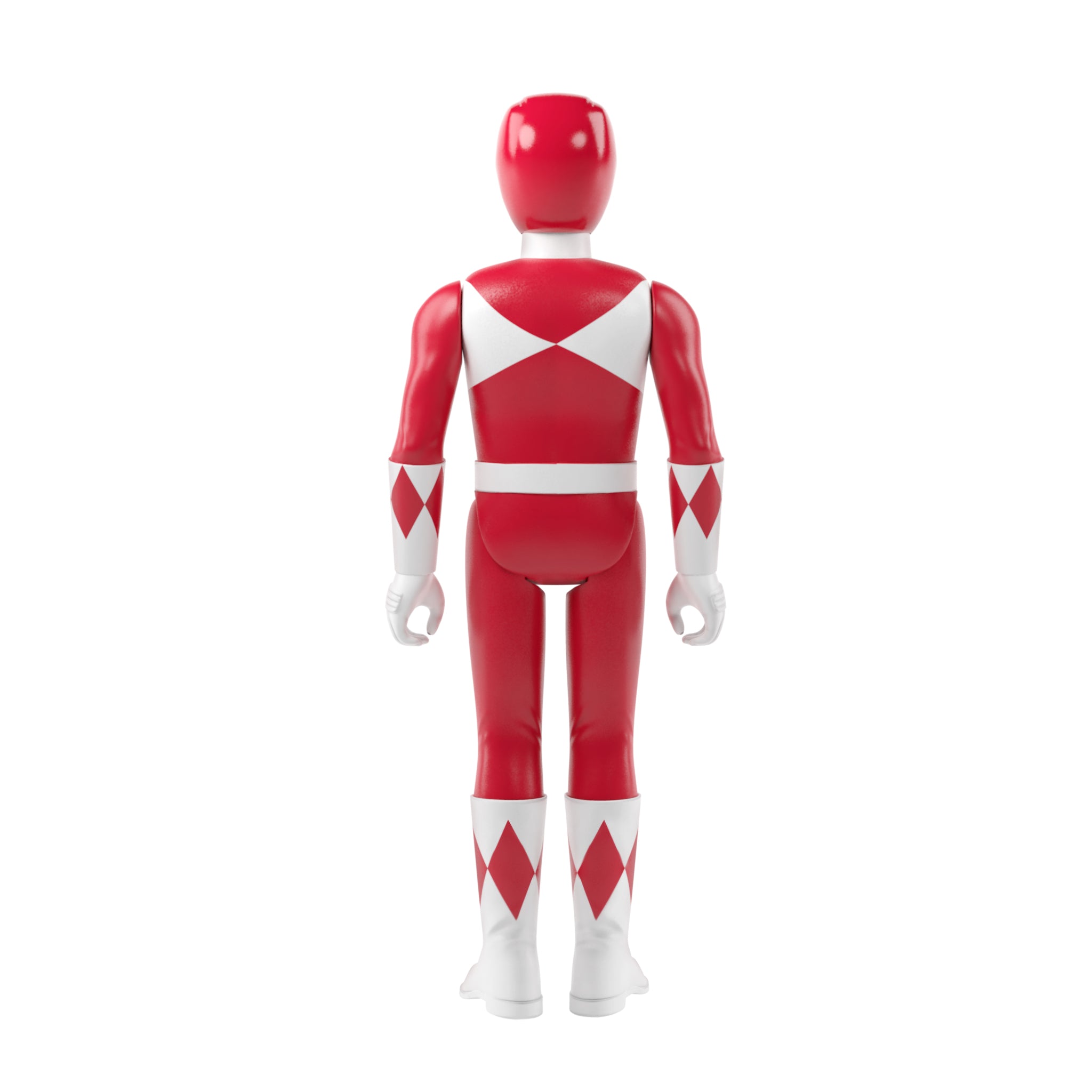 Super7 ReAction Mighty Morphin Red Ranger figurină cu accesorii