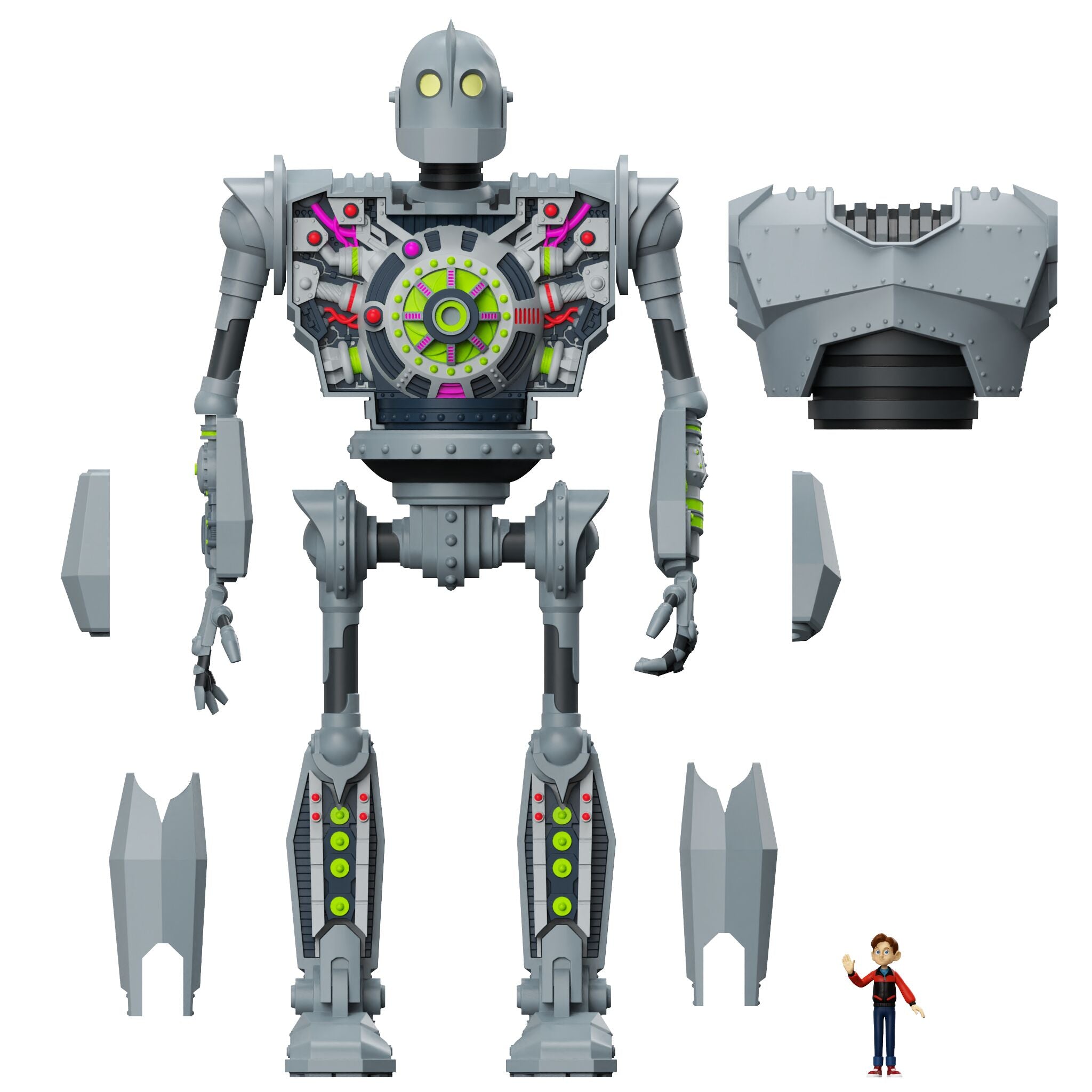 Super7 Super Cyborg Iron Giant figurina articulata Full Color