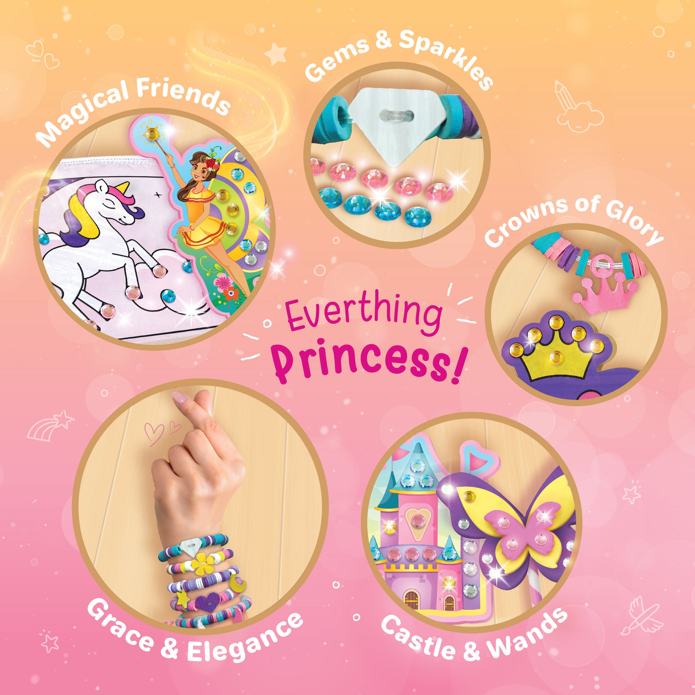 Imagimake Princess DIY Craft Kit set brățări fete 5-9 ani
