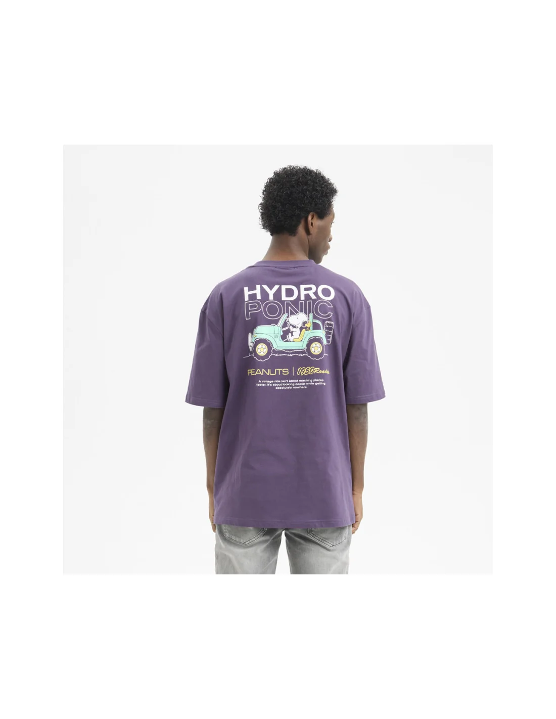 Hydroponic Roadster tricou bumbac mov închis lejer