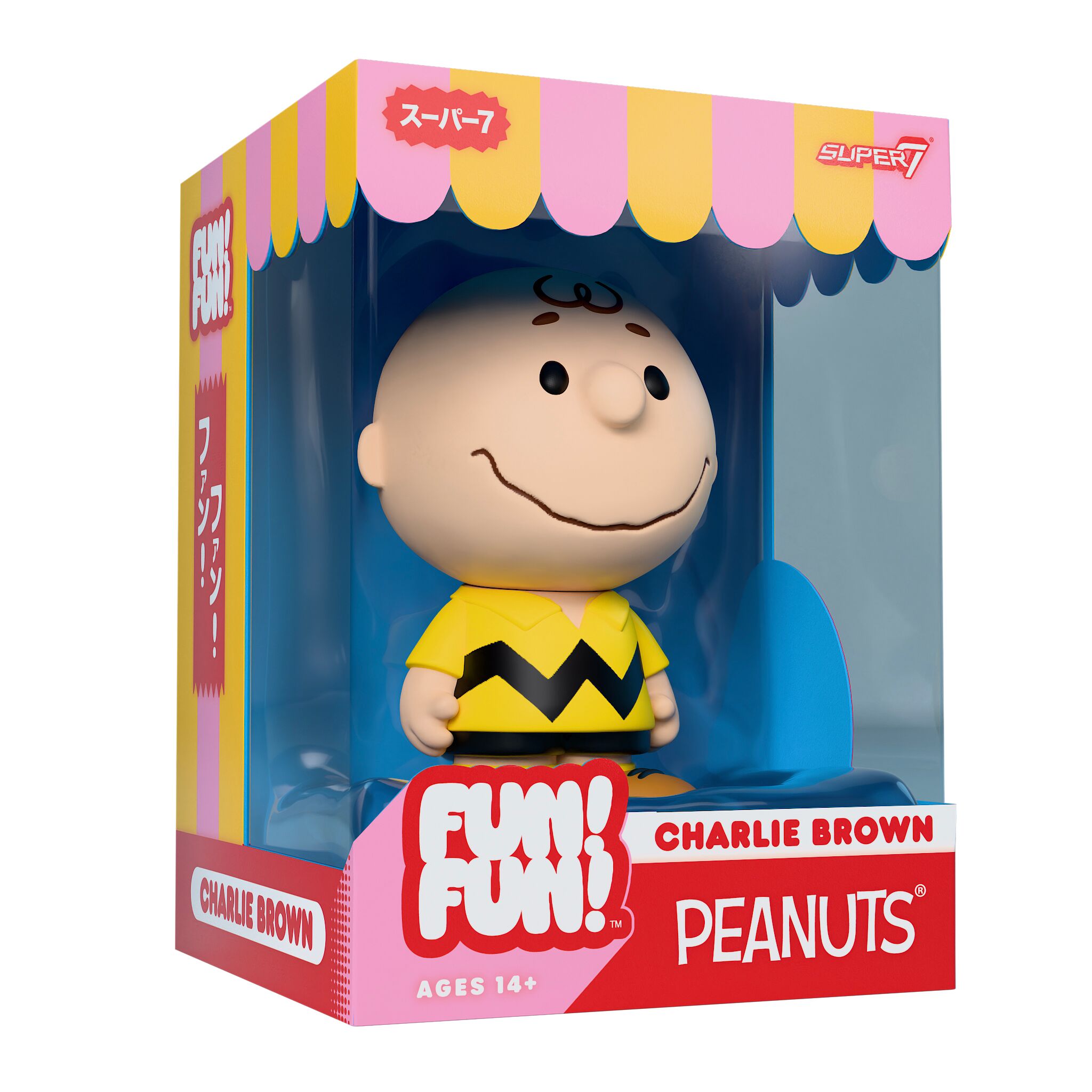 Super7 Peanuts FUN FUN Charlie Brown figurina vinil galben 12cm