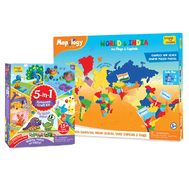 Imagimake Combo puzzle educational + kit creativ 5 in 1