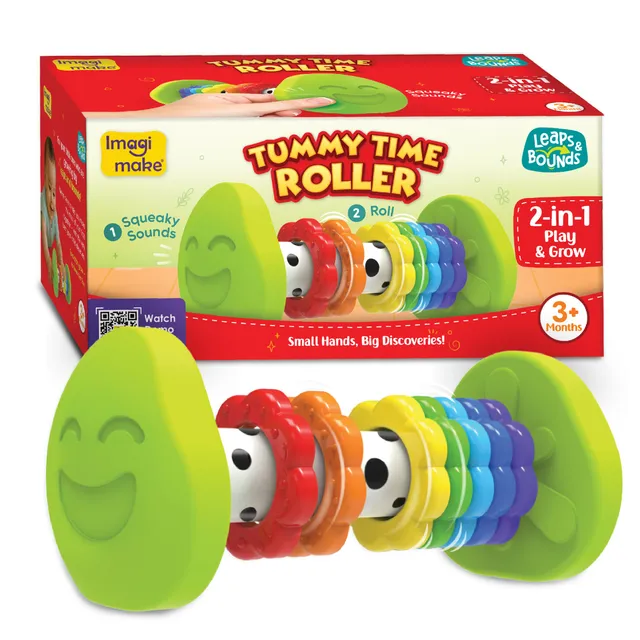 Imagimake Leaps Bounds Tummy Time Roller jucarie bebelusi 3 luni+