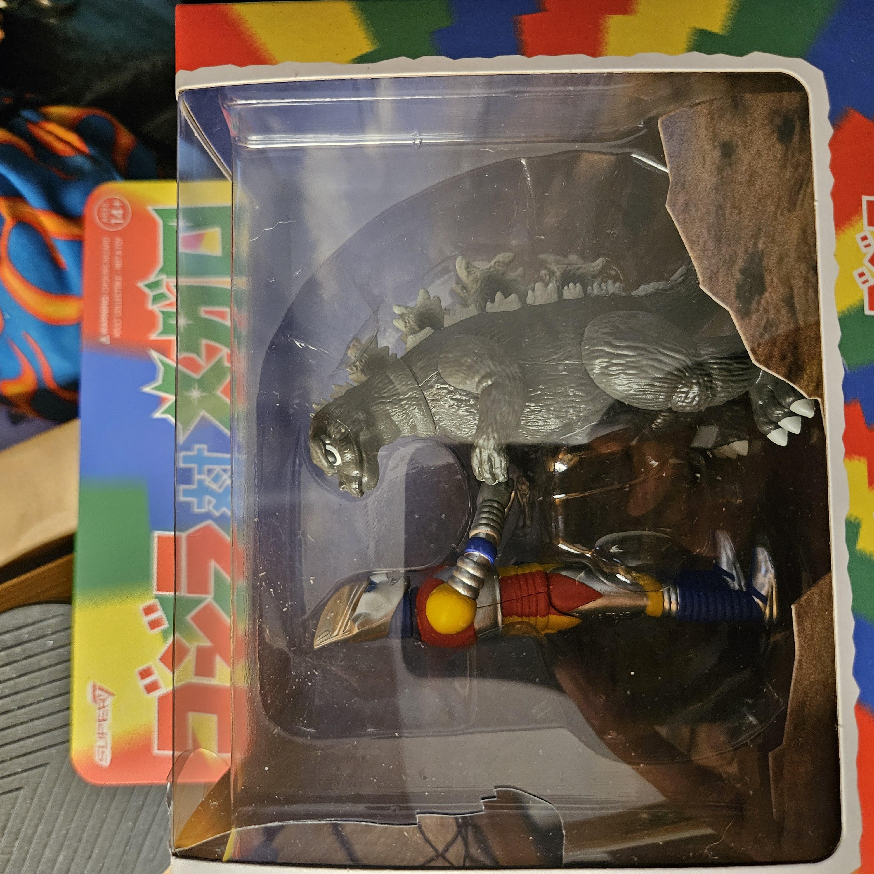 Super7 ReAction Godzilla Jet Jaguar set 2 figurine
