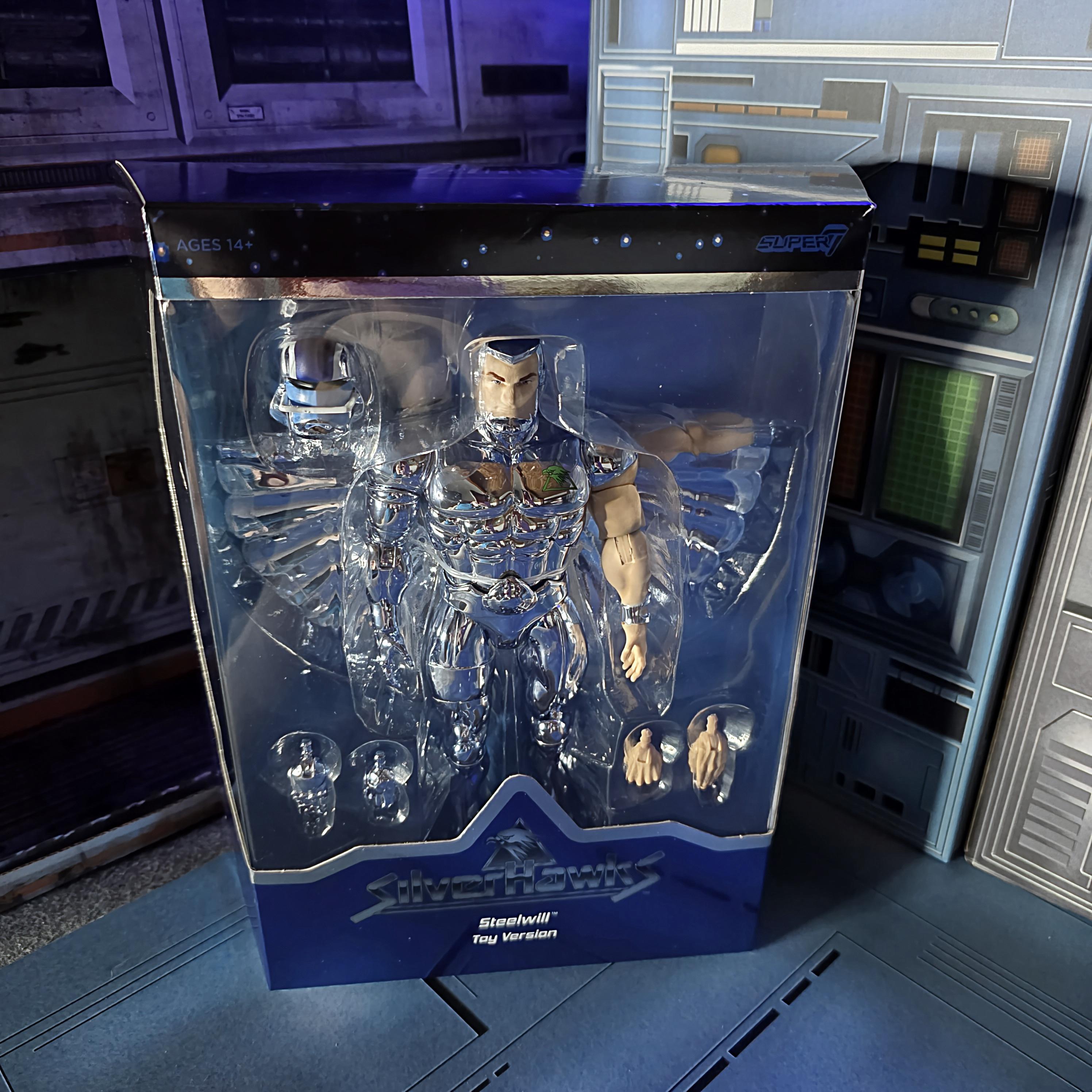 Super7 SilverHawks Ultimates Steelwill figurină vac-metal