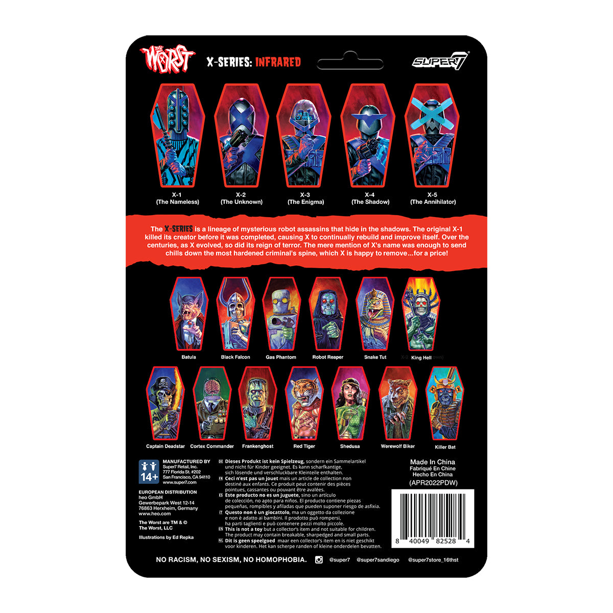 Super7 The Worst X-Series figurina X-4 Infrared