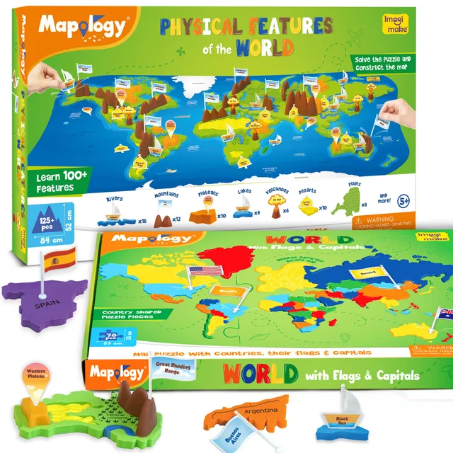 Imagimake Mapology World puzzle harta lumii 75 piese