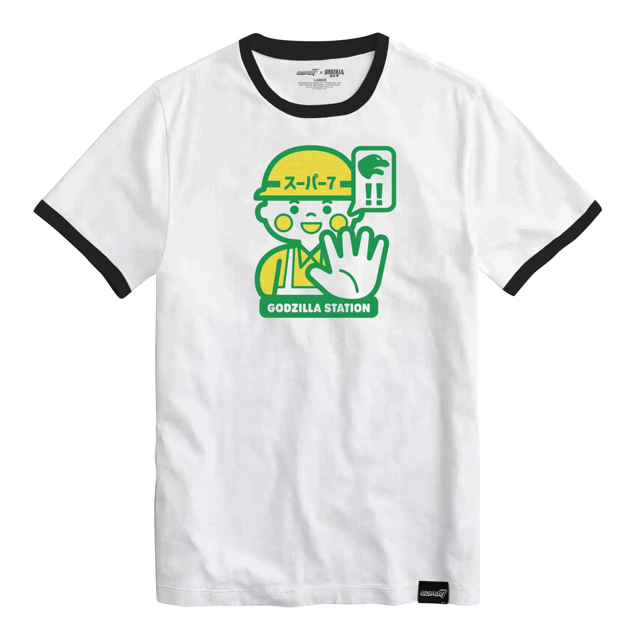 Super7 Toho Kaiju Response Team tricou alb bumbac