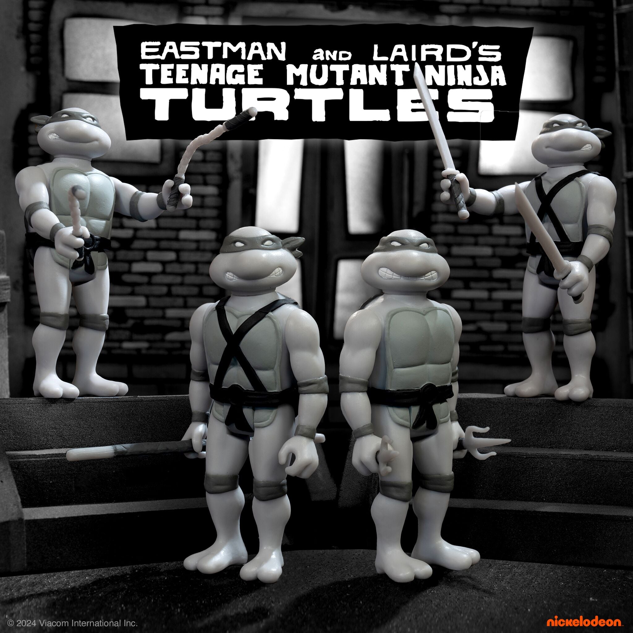 Super7 ReAction TMNT Leonardo figurină gri benzi desenate