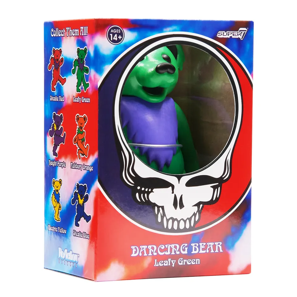 Super7 Grateful Dead Dancing Bear figurina verde 9,5 cm