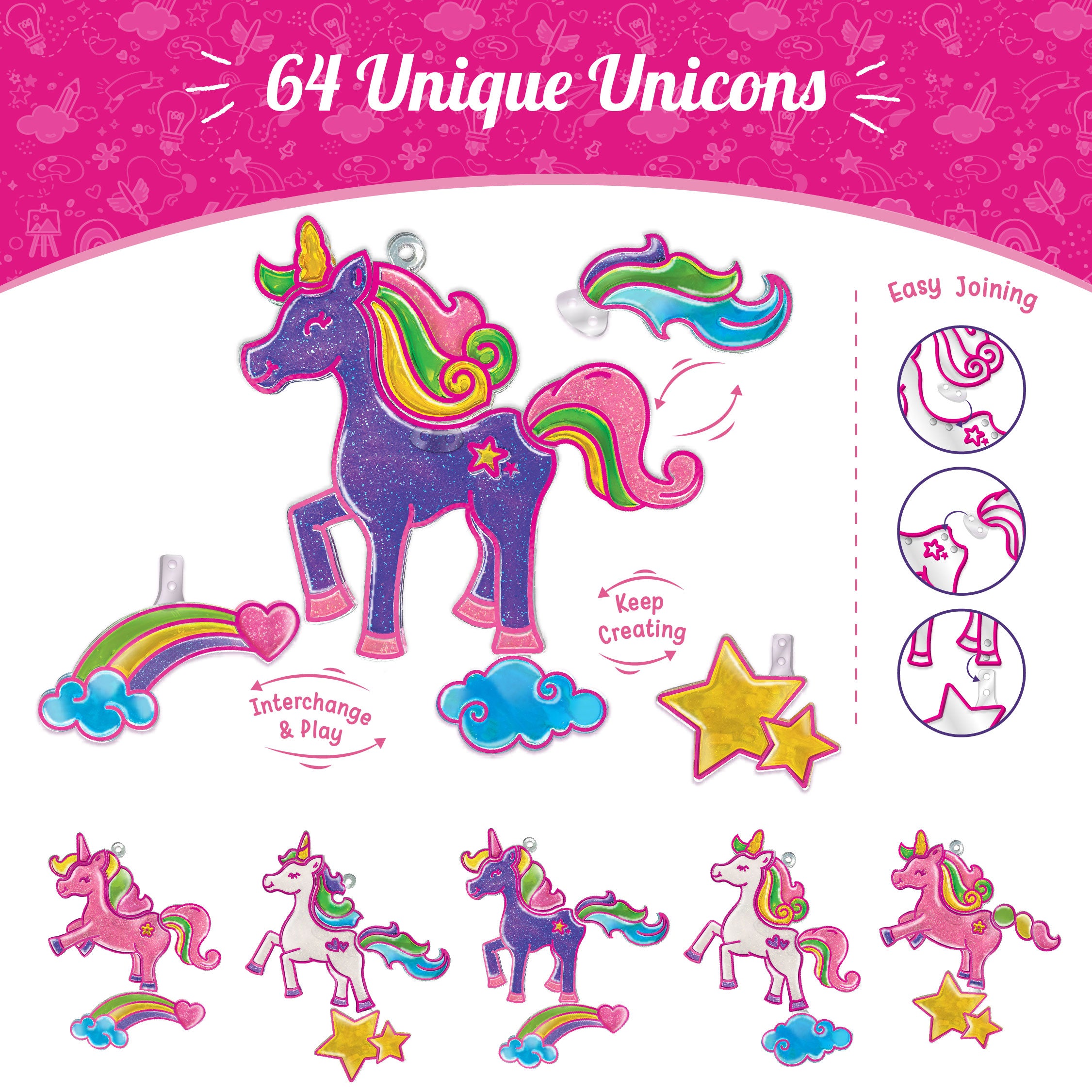 Imagimake Window Art kit pictură sticlă unicorni