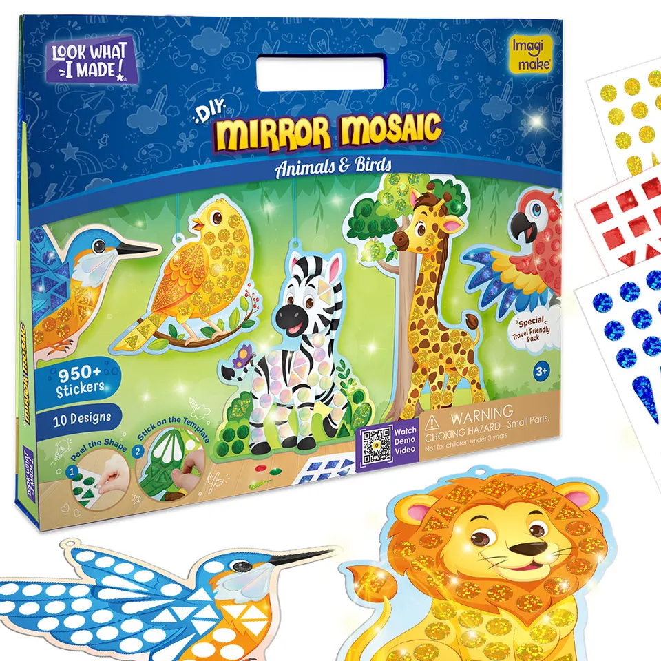 Imagimake Mirror Mosaic Animals & Birds set creativ oglinzi