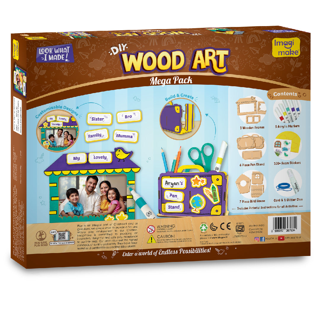 Imagimake Wood Art mega pack lemn rame 5 ani+