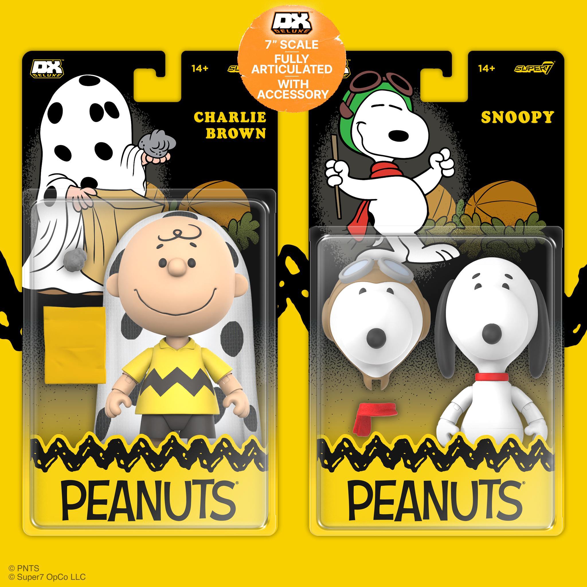 Super7 Peanuts Deluxe Charlie Brown Ghost Snoopy set 2 figurine