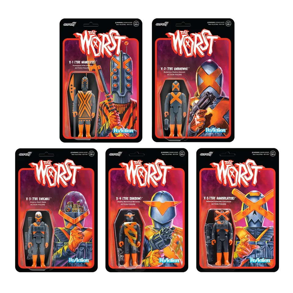 Super7 The Worst ReAction X-Series set figurine Wave 3 complet