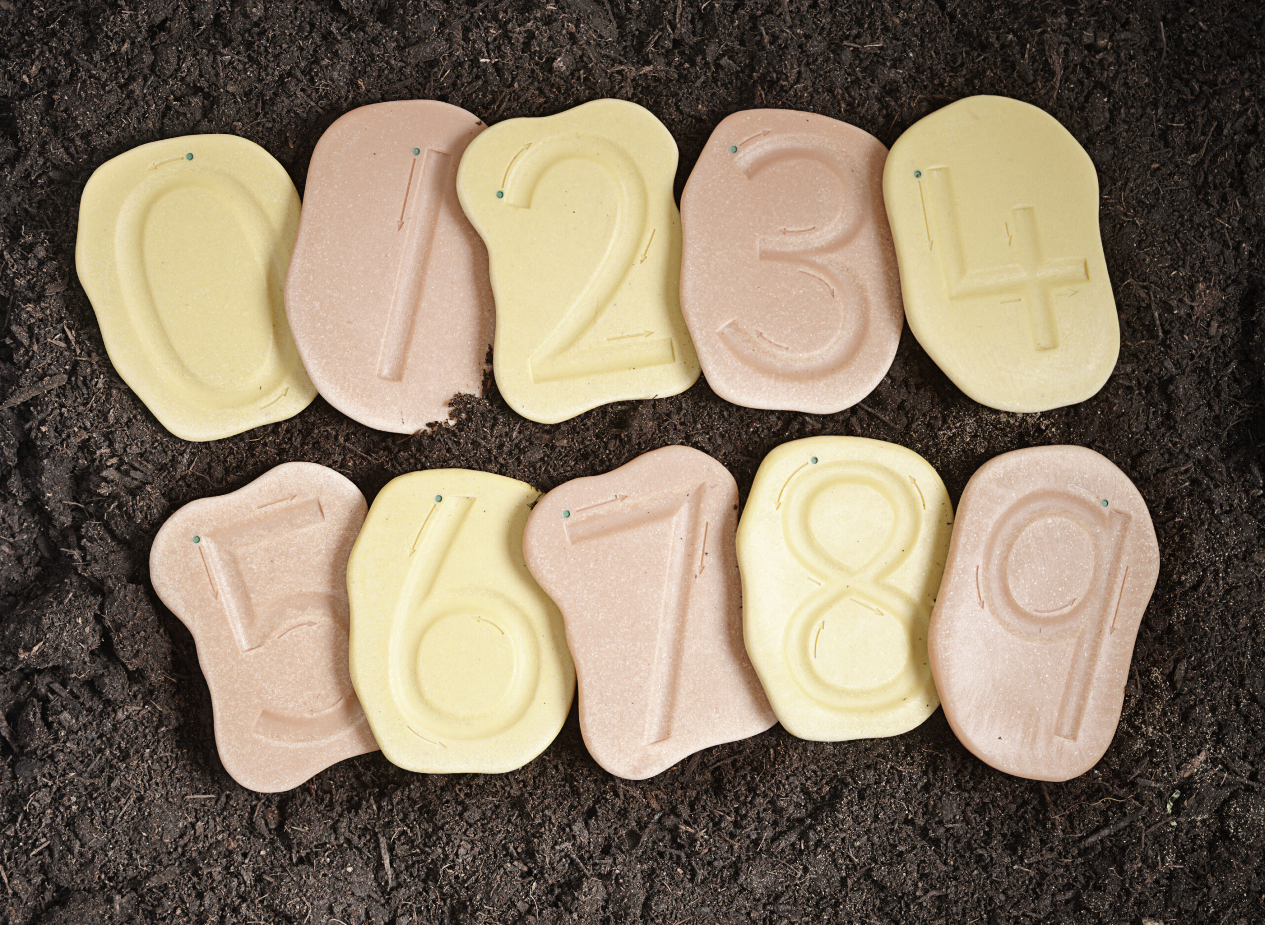 Yellow Door Feels-Write Number Stones pietre cifre 0-9 set 10