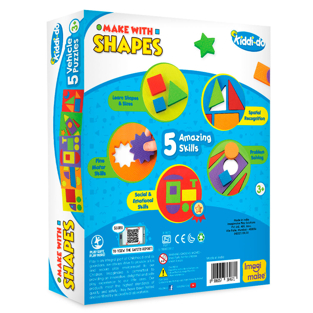 Imagimake Make with Shapes Vehicles puzzle vehicule 5 buc 3+ ani