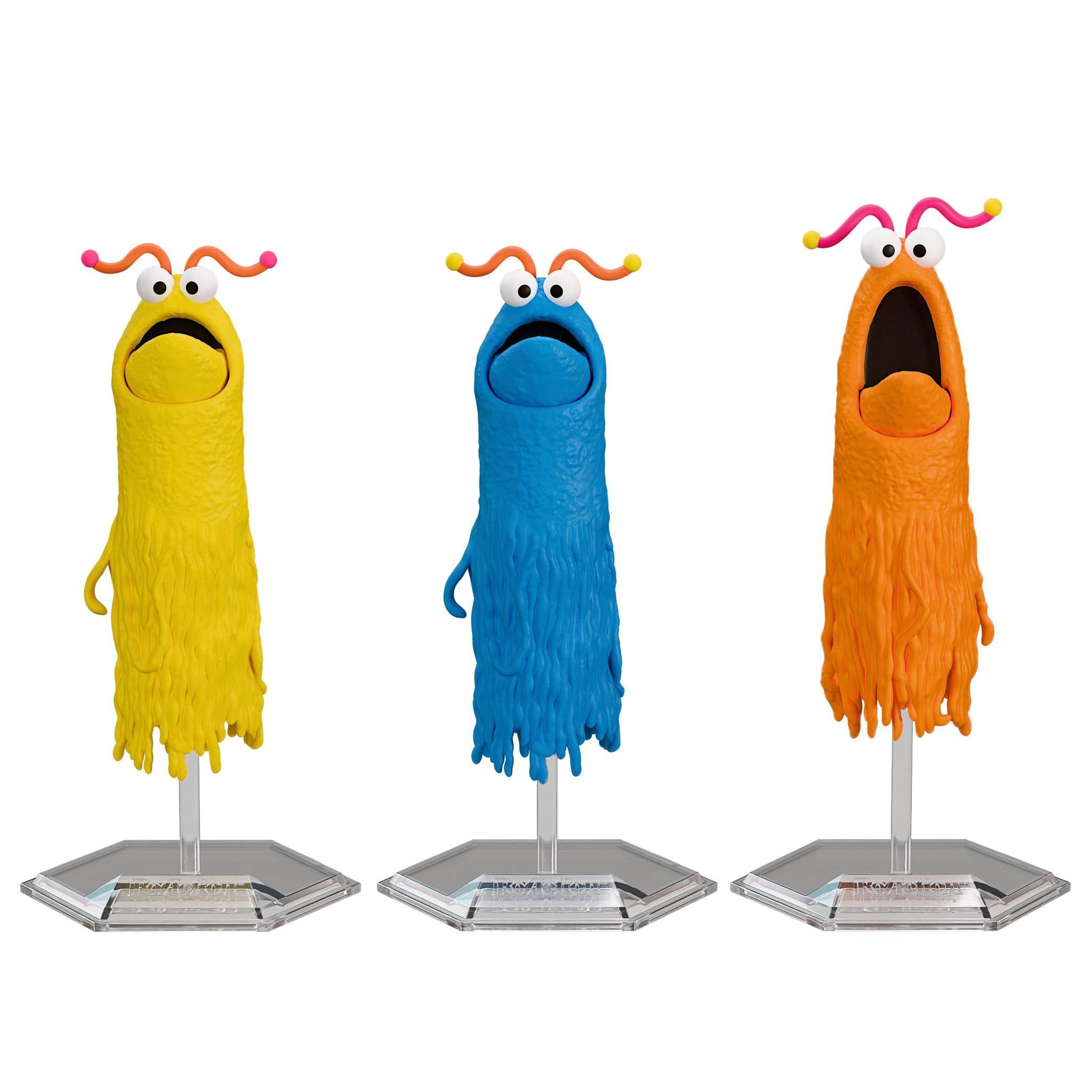 Super7 ReAction Sesame Street Yip Yip Martians set 3 figurine