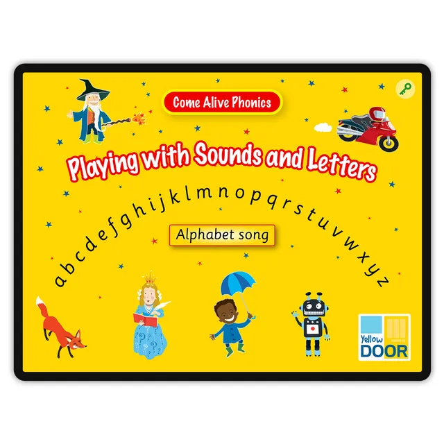 Yellow Door Playing with Sounds and Letters aplicatie litere