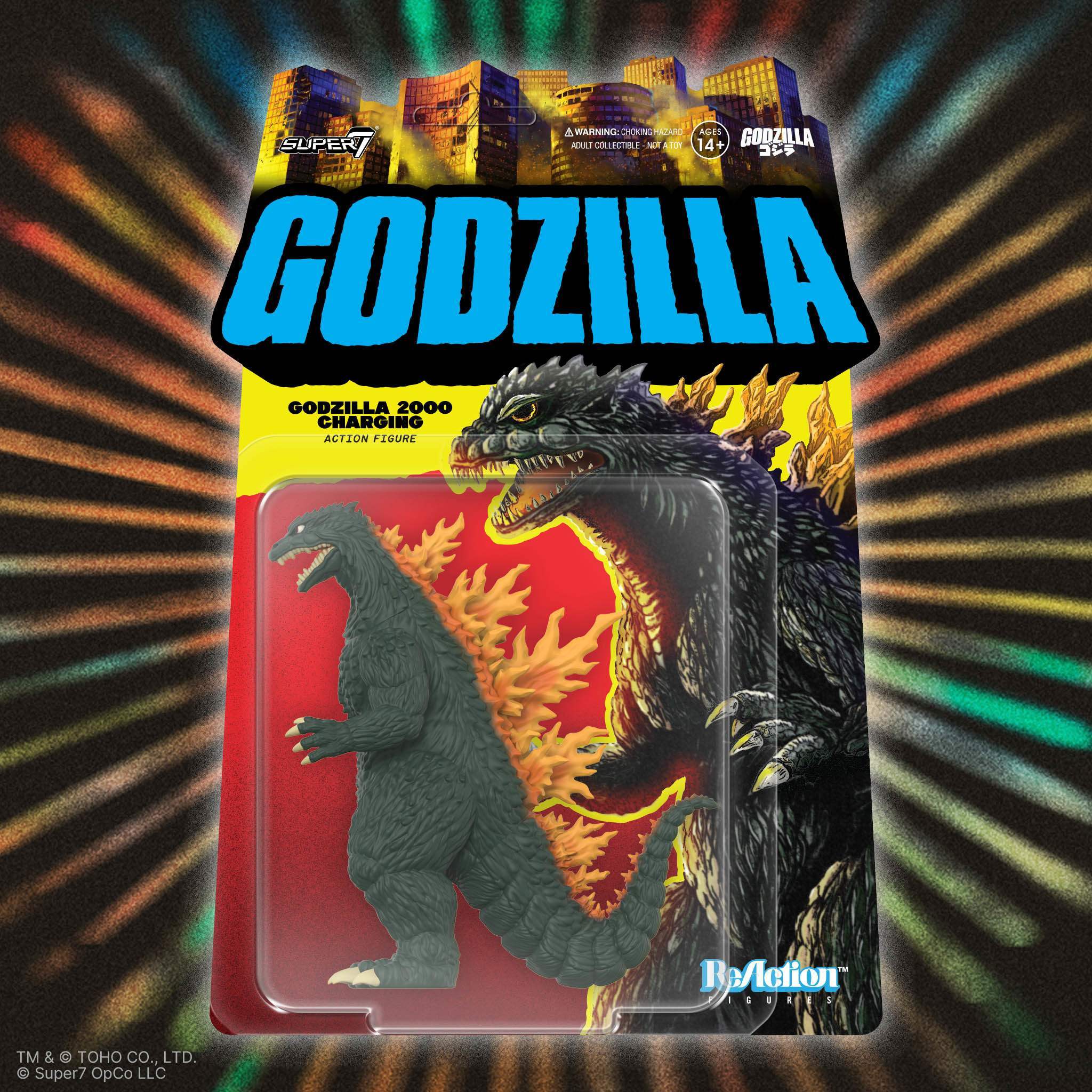 Super7 Toho ReAction Godzilla 2000 figurina Charging