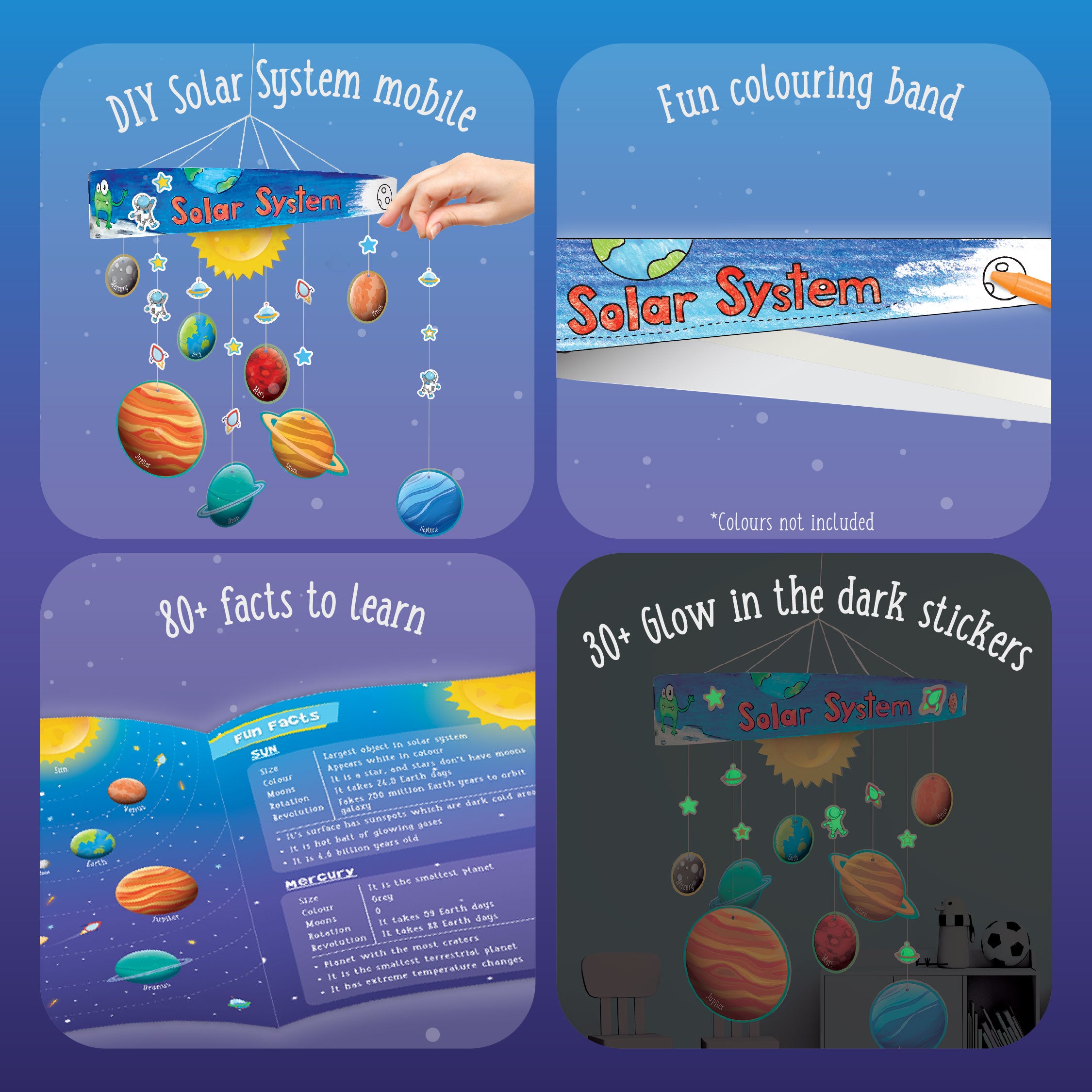 Imagimake Mapology Solar System set mobil sistem solar glow