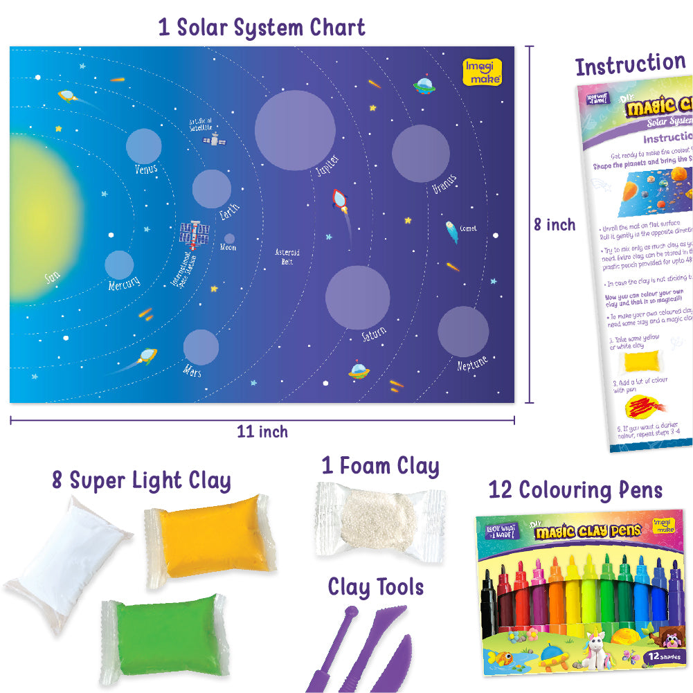 Imagimake Magic Clay Sistem Solar plastilina 5+ ani