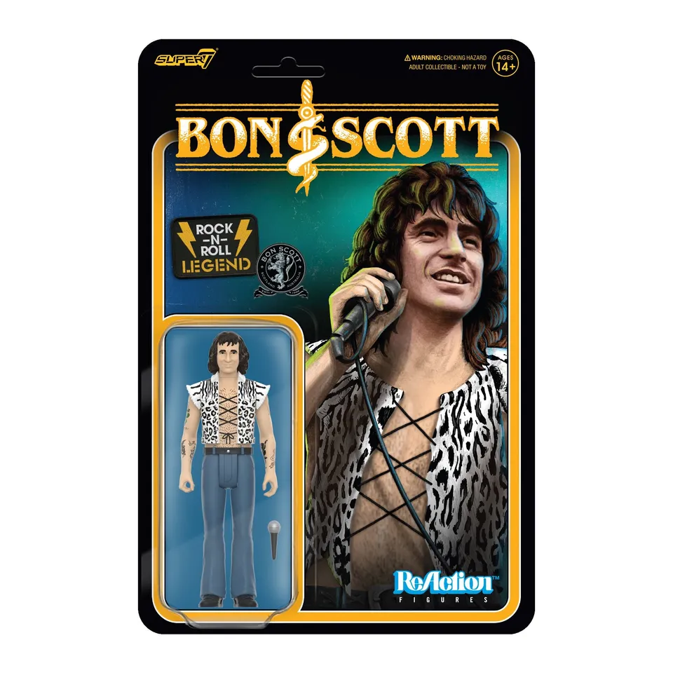 Super7 ReAction Bon Scott figurina 9,5 cm leopard