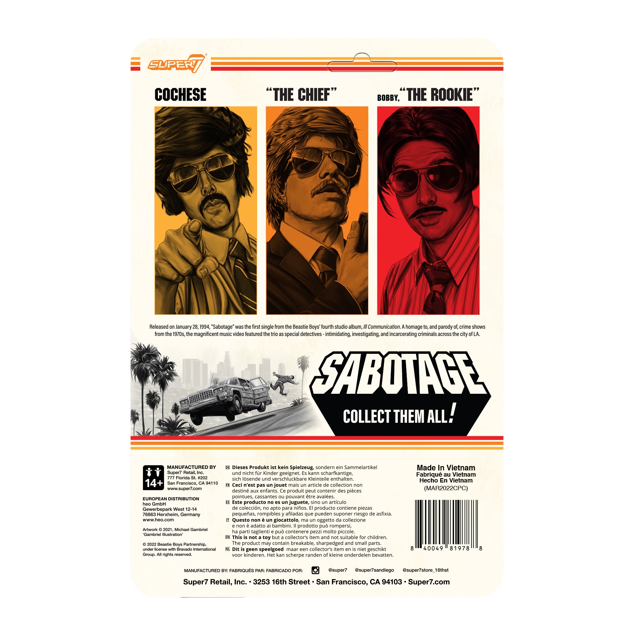 Super7 Beastie Boys Sabotage figurina Chief 9,5 cm