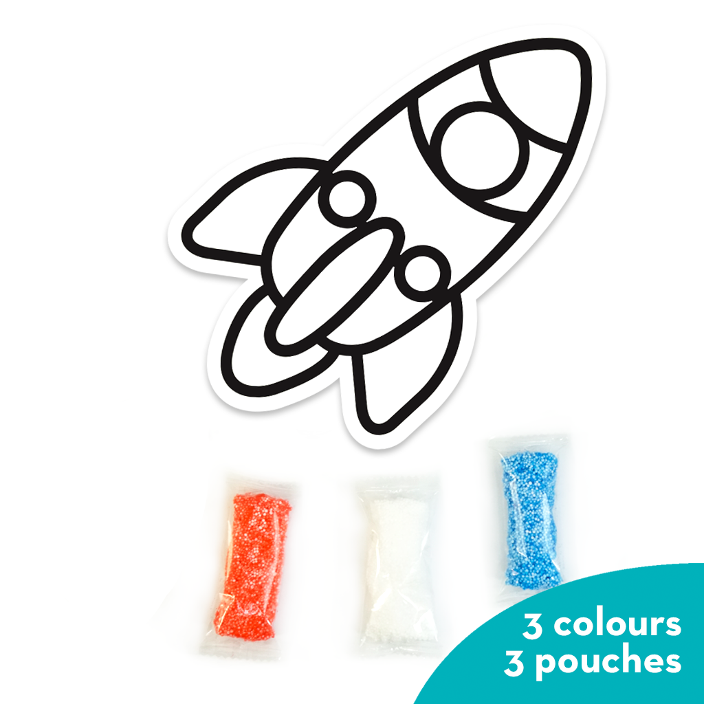 Imagimake Clay Stickers plastilină rachetă 1 planșă
