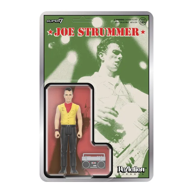 Super7 Joe Strummer ReAction figurina 9,5 cm cu boombox