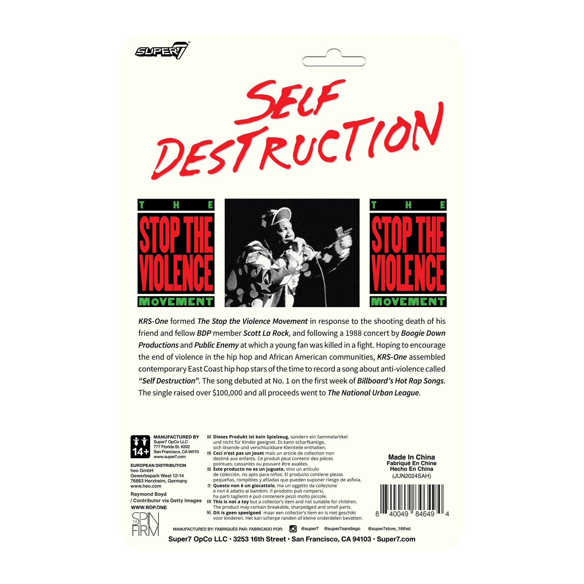 Super7 ReAction KRS-1 Self Destruction figurina articulata