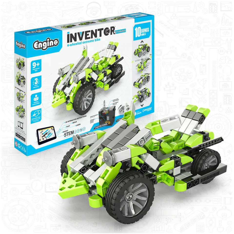 Engino Inventor Motorized 4 Wheeled Extreme Bike Set 10 Modele