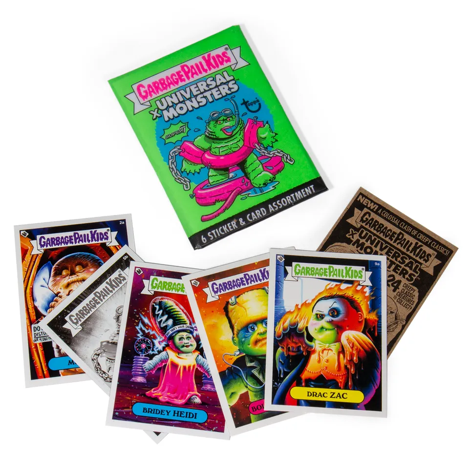 Super7 Universal Monsters GPK pachet 6 carti verde