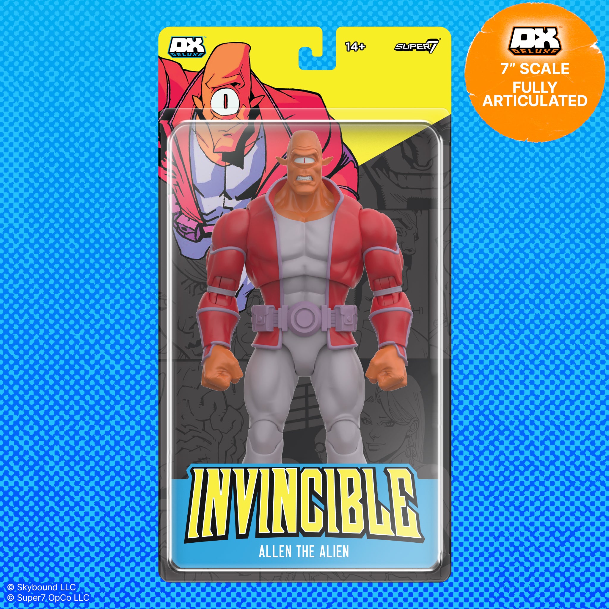 Super7 Invincible Allen Alien figurină deluxe 18 cm